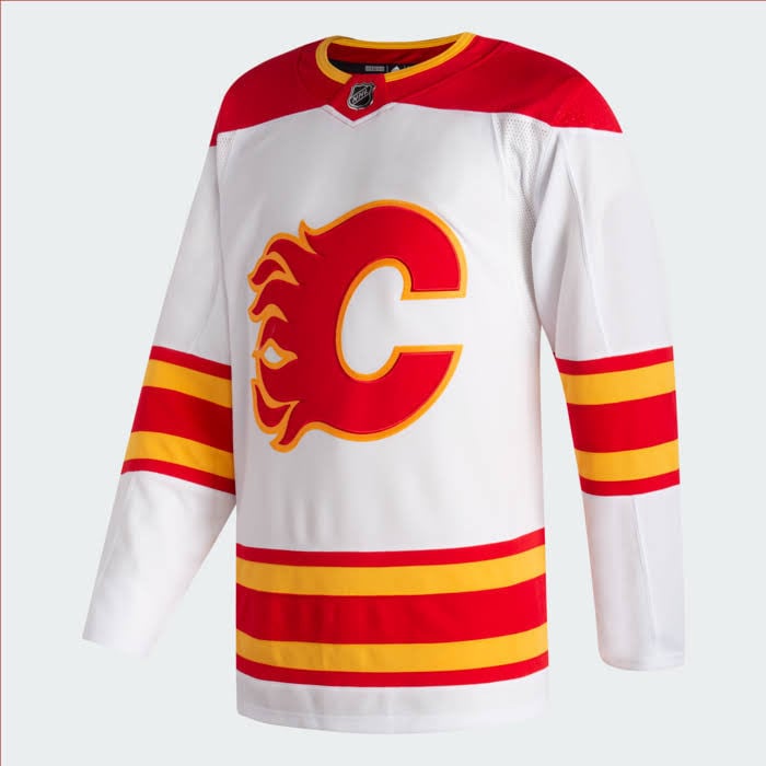 Alternative view of Samuel Honzek #29 Calgary Flames 2023 Draft Away Men Hockey Jersey - White - JS780 