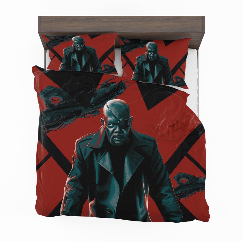 Alternative view of Samuel L Jackson Nick Fury Marvel Comics Bedding Set - Custom Bedding Set