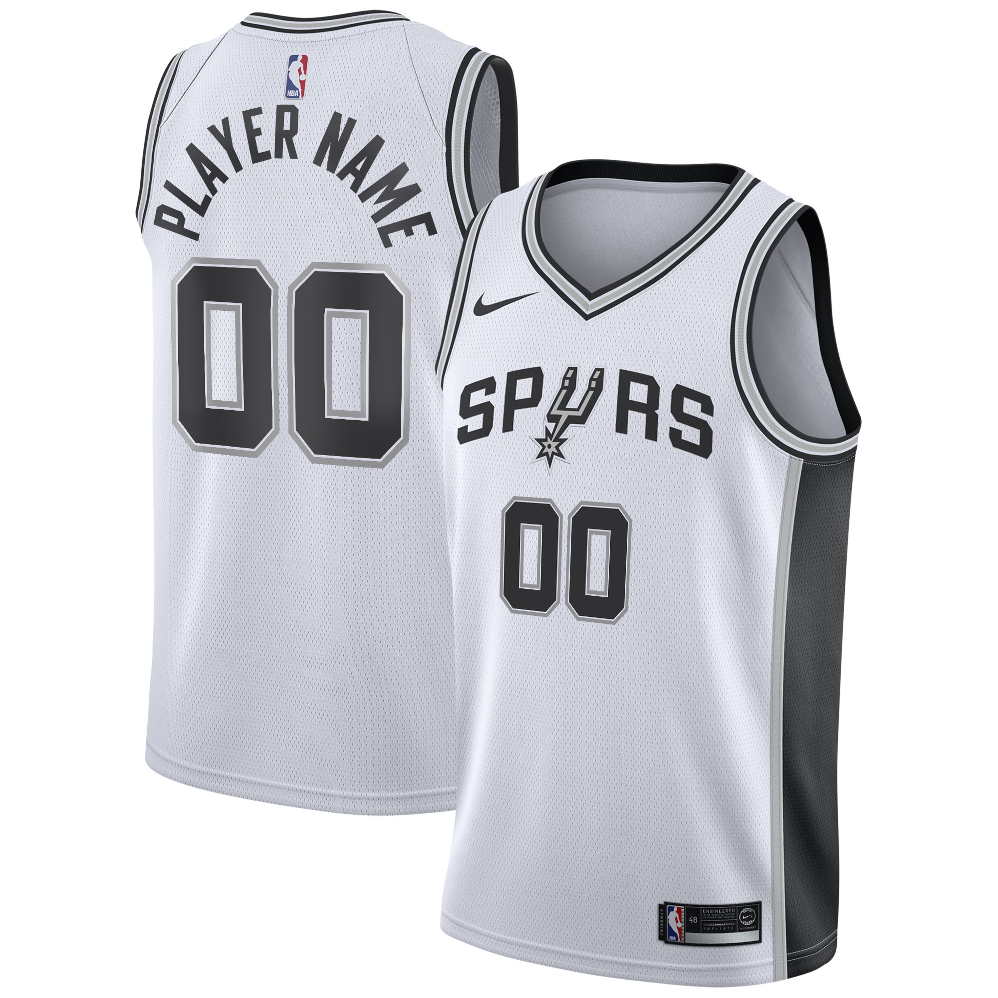 San Antonio Spurs 2020/21 Swingman Custom Basketball Jersey - Association Edition - White