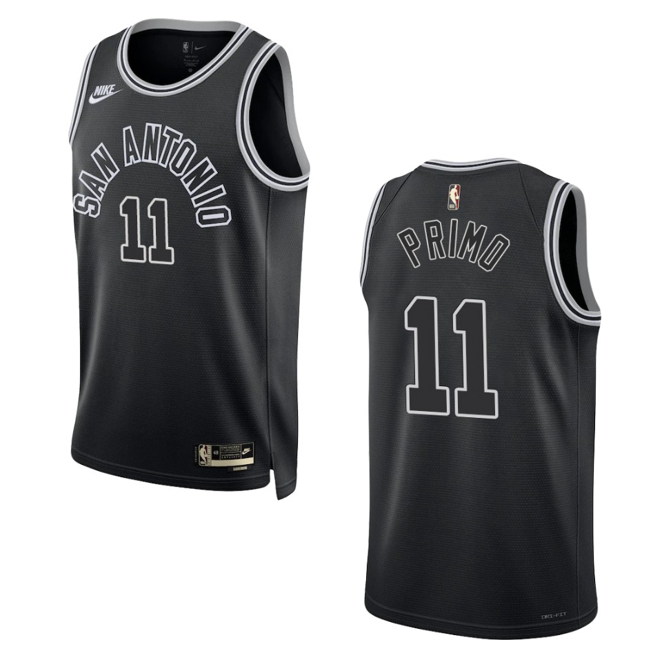 San Antonio Spurs 2022-23 Classic Edition Joshua Primo Black Basketball Jersey 50th Season