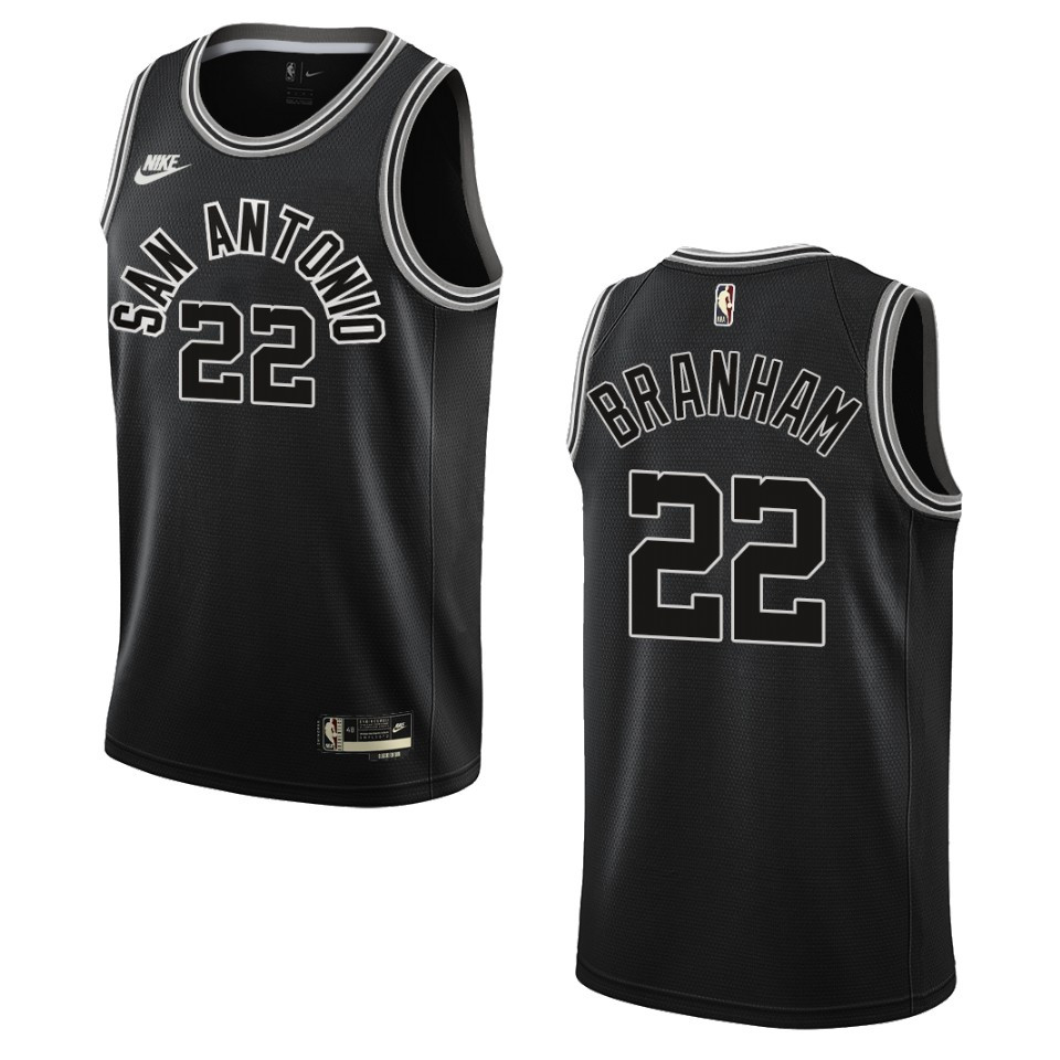 San Antonio Spurs 2022-23 Classic Edition Malaki Branham Black Basketball Jersey 50th Season