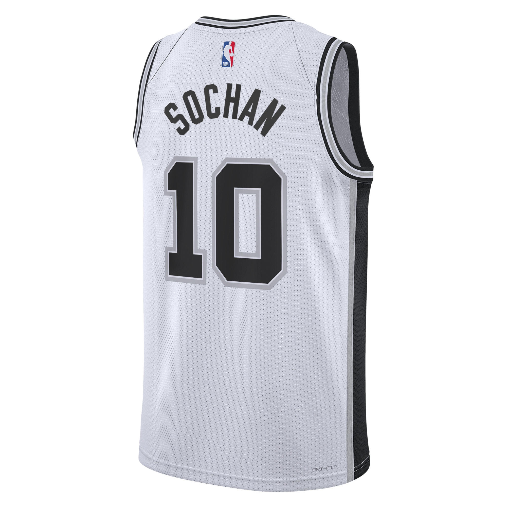 Alternative view of San Antonio Spurs Association Edition Swingman Basketball Jersey - White - Jeremy Sochan - Unisex - JS223 