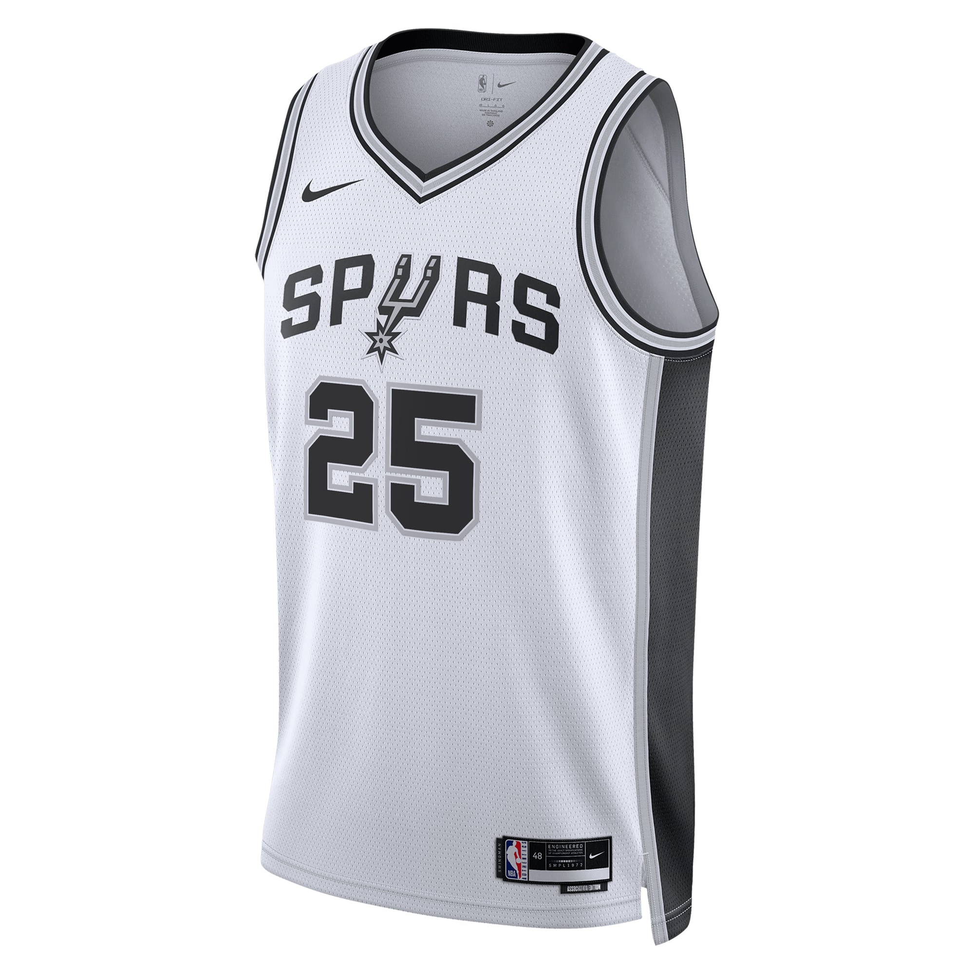 Alternative view of San Antonio Spurs Association Edition Swingman Basketball Jersey - White - Sidy Cissoko - Unisex - JS478 