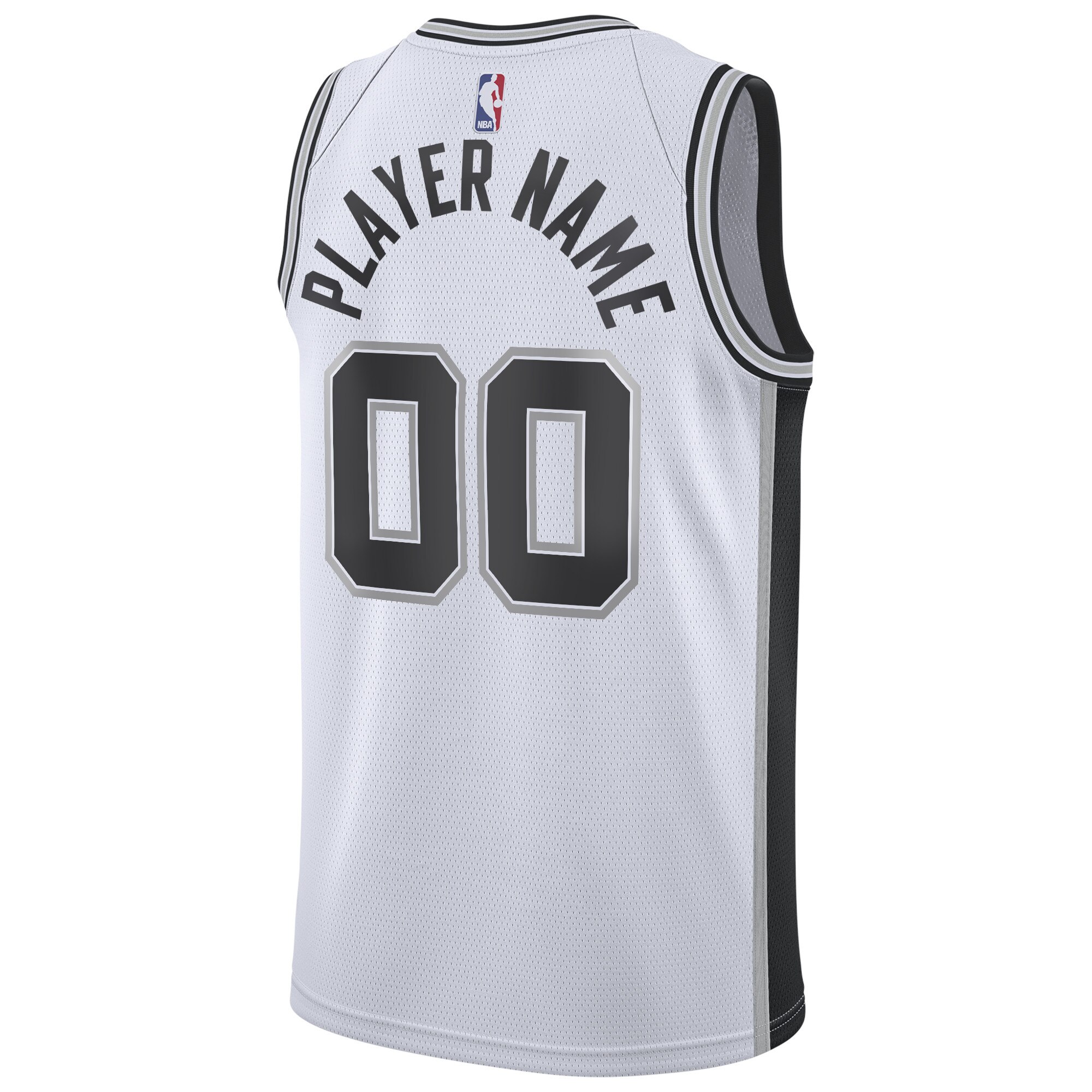 Alternative view of San Antonio Spurs Association Swingman Basketball Jersey - Custom - Mens - JS427 