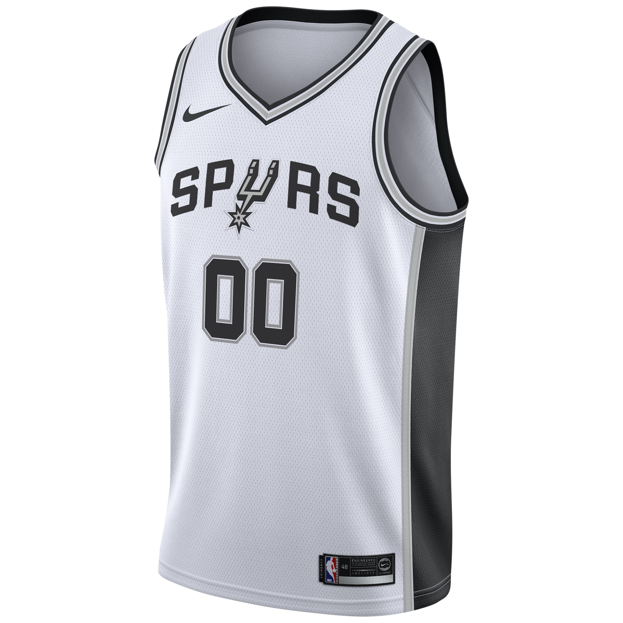 Alternative view of San Antonio Spurs Association Swingman Basketball Jersey - Custom - Youth - JS815 