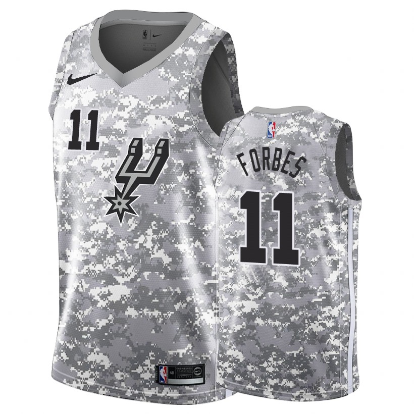 San Antonio Spurs Bryn Forbes Camo Earned Edition Basketball Jersey