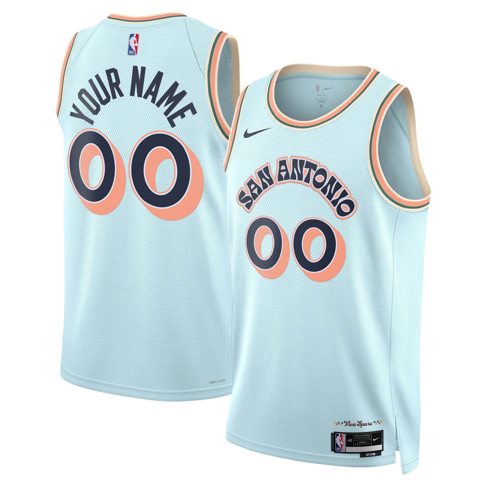 San Antonio Spurs City Edition Swingman Basketball Jersey 2024 - Custom - Unisex - JS112 
