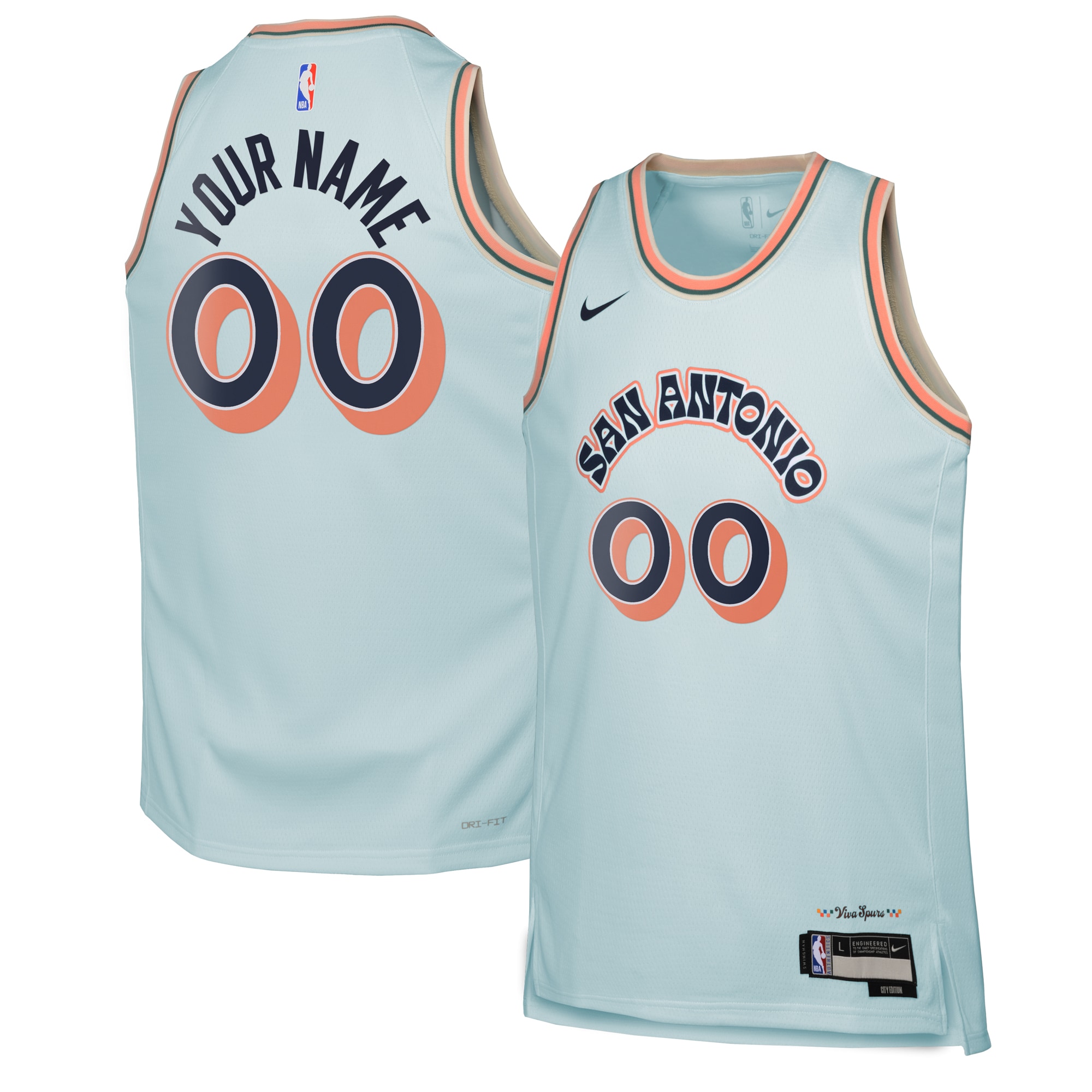 San Antonio Spurs City Edition Swingman Basketball Jersey 2024 - Custom - Youth - JS836 