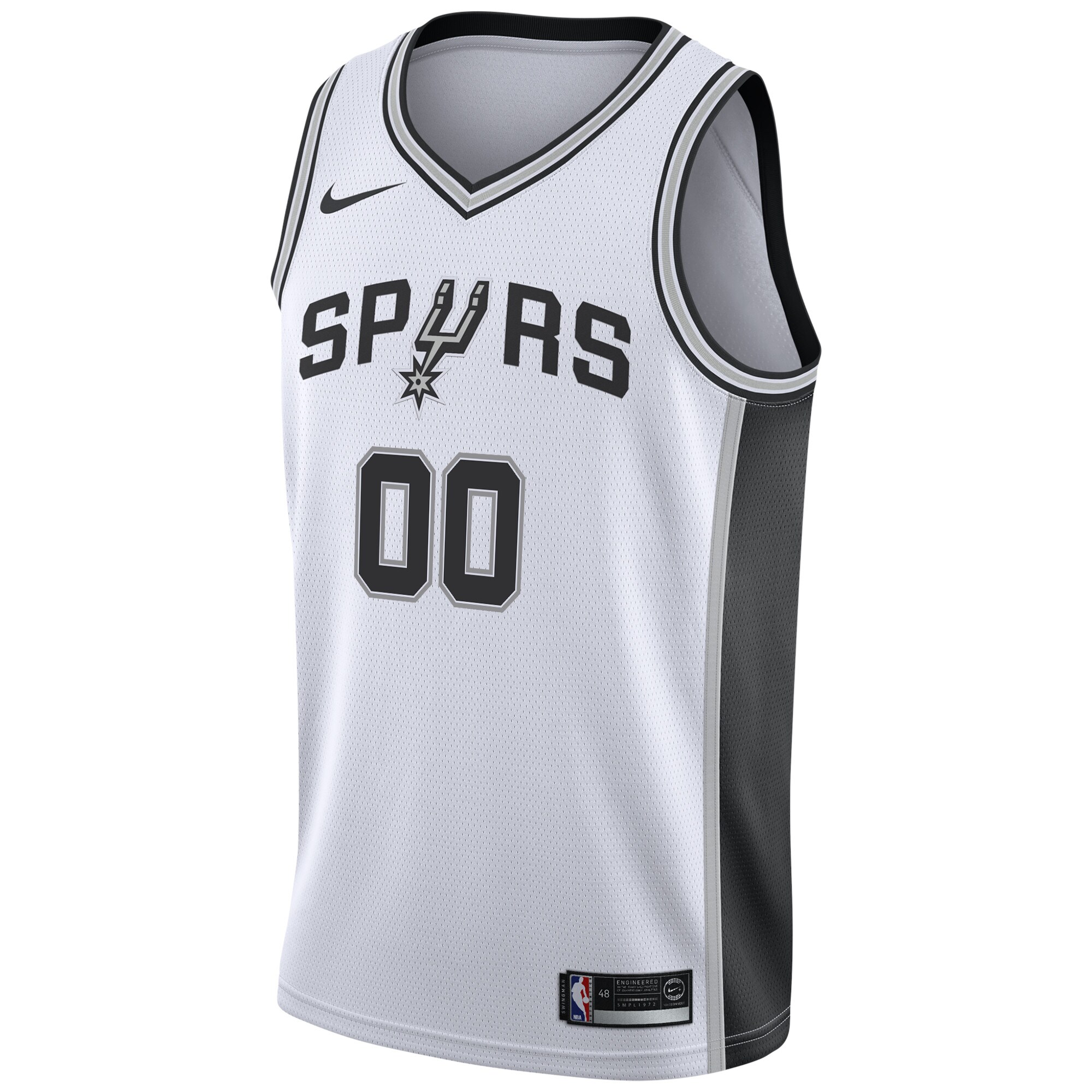 Alternative view of San Antonio Spurs Custom Swingman Basketball Jersey White - Association Edition