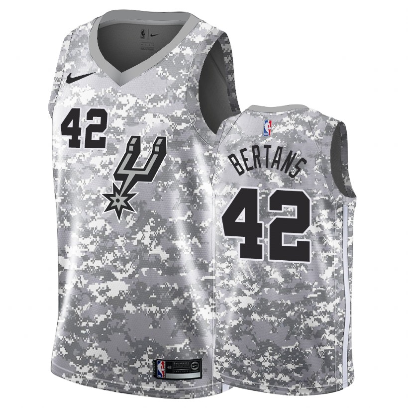 San Antonio Spurs Davis Bertans Camo Earned Edition Basketball Jersey
