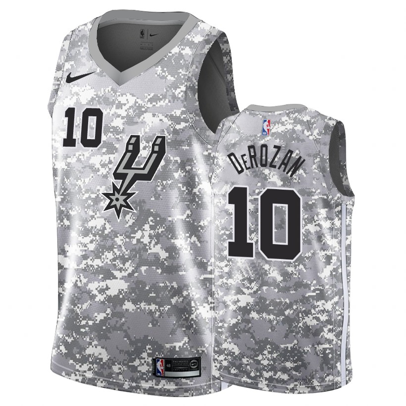 San Antonio Spurs Demar Derozan Camo Earned Edition Basketball Jersey