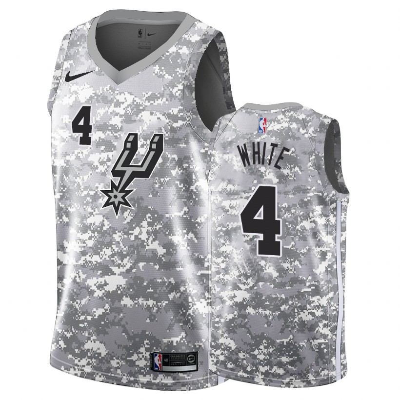 San Antonio Spurs Derrick White Camo Earned Edition Basketball Jersey