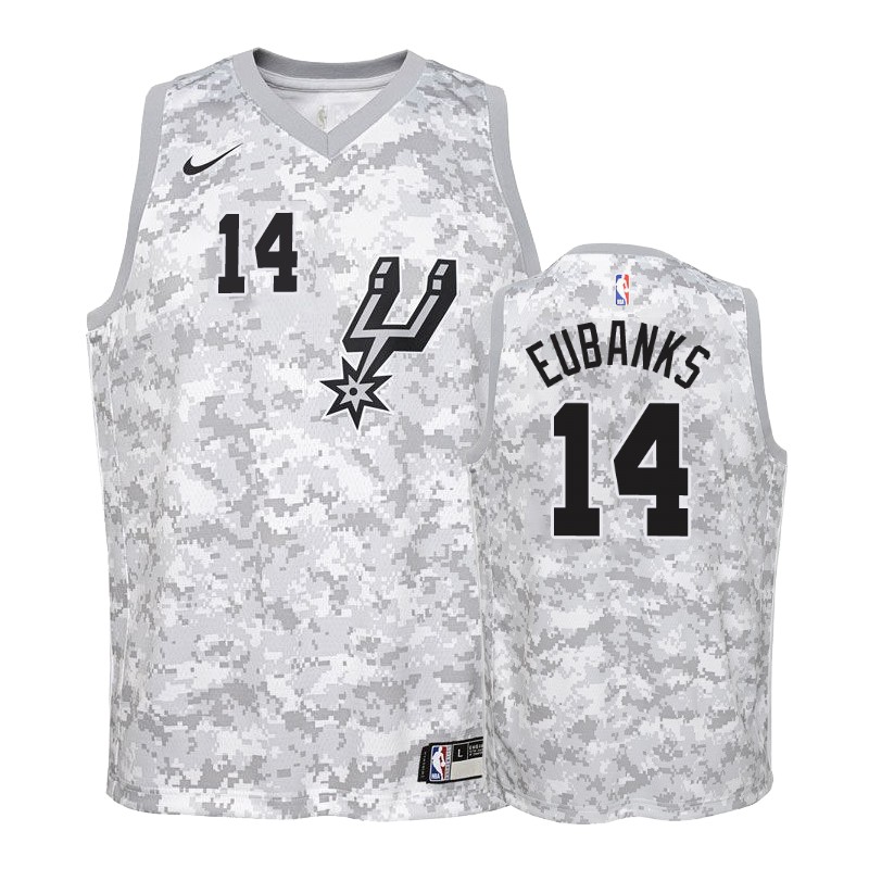 San Antonio Spurs Drew Eubanks #14 Camo Earned Basketball Jersey -youth