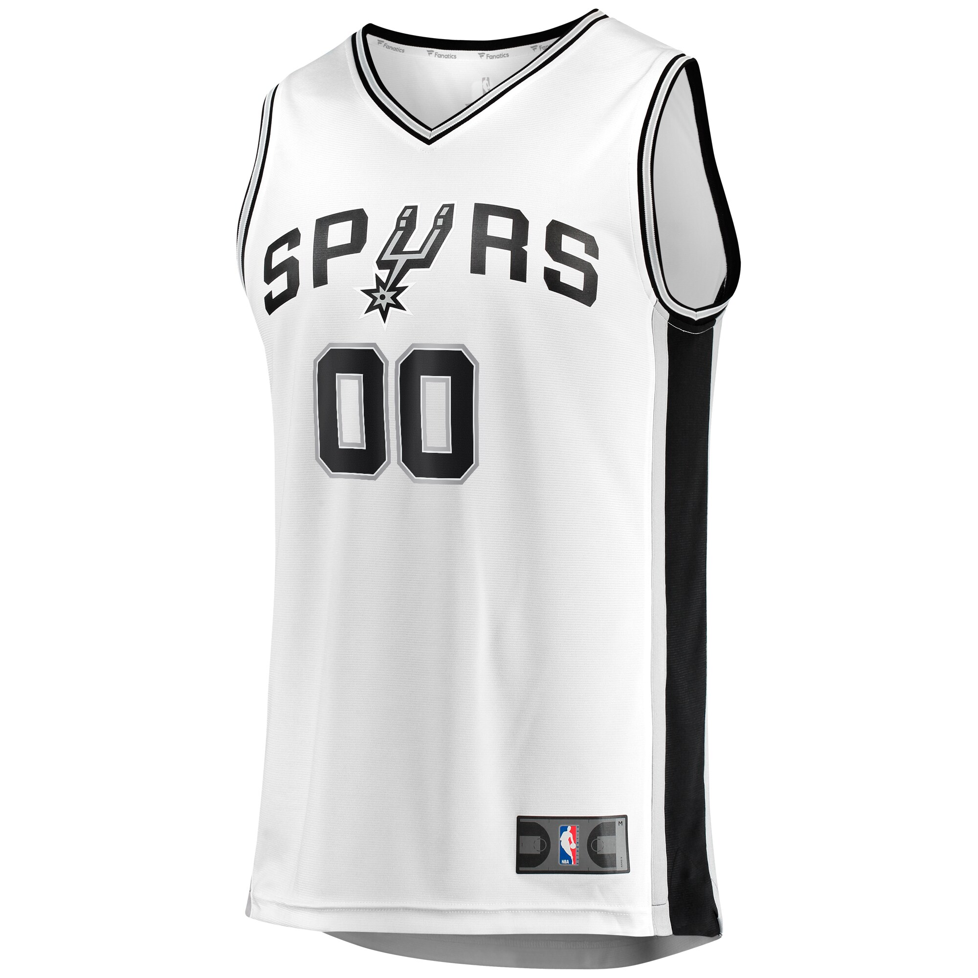 Alternative view of San Antonio Spurs Fanatics Youth Fast Break Replica Custom Basketball Jersey - Association Edition - White
