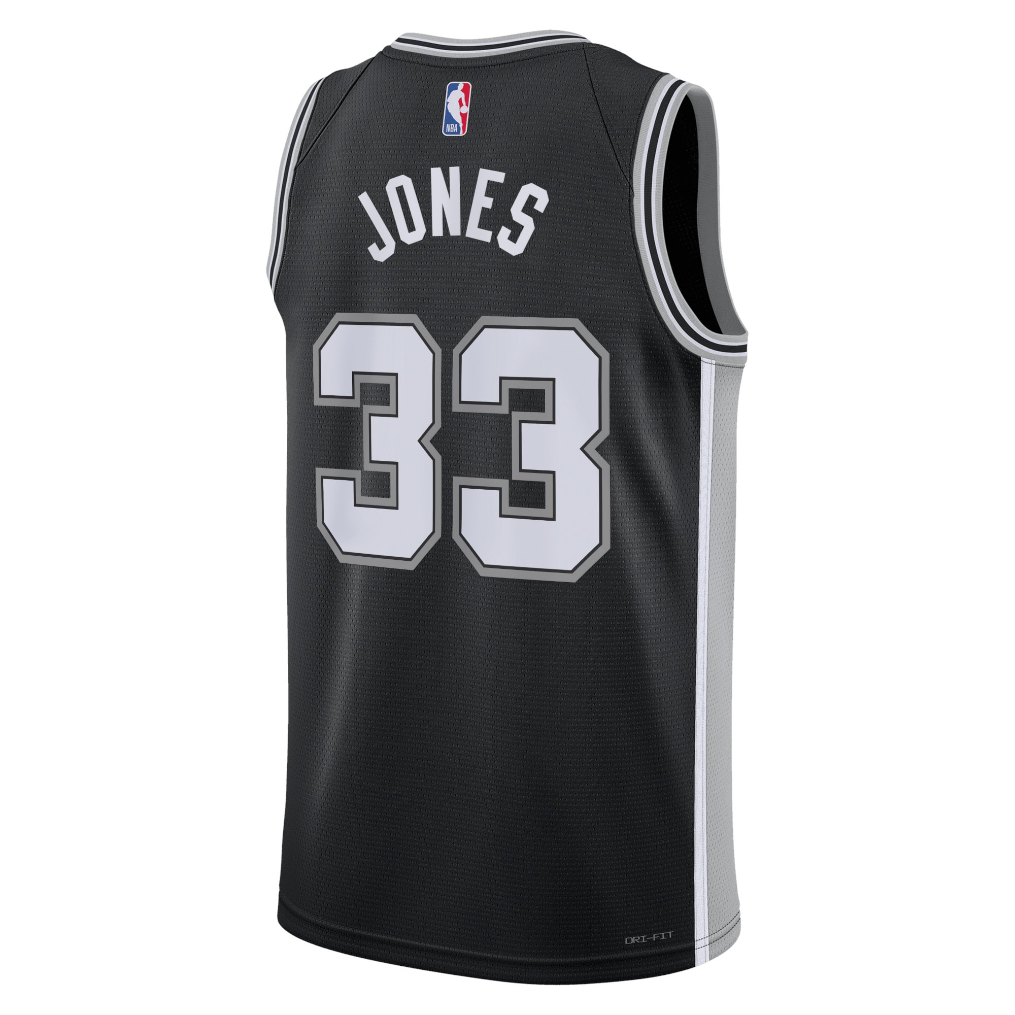 Alternative view of San Antonio Spurs Icon Edition Swingman Basketball Jersey - Black - Tre Jones - Unisex - JS983 