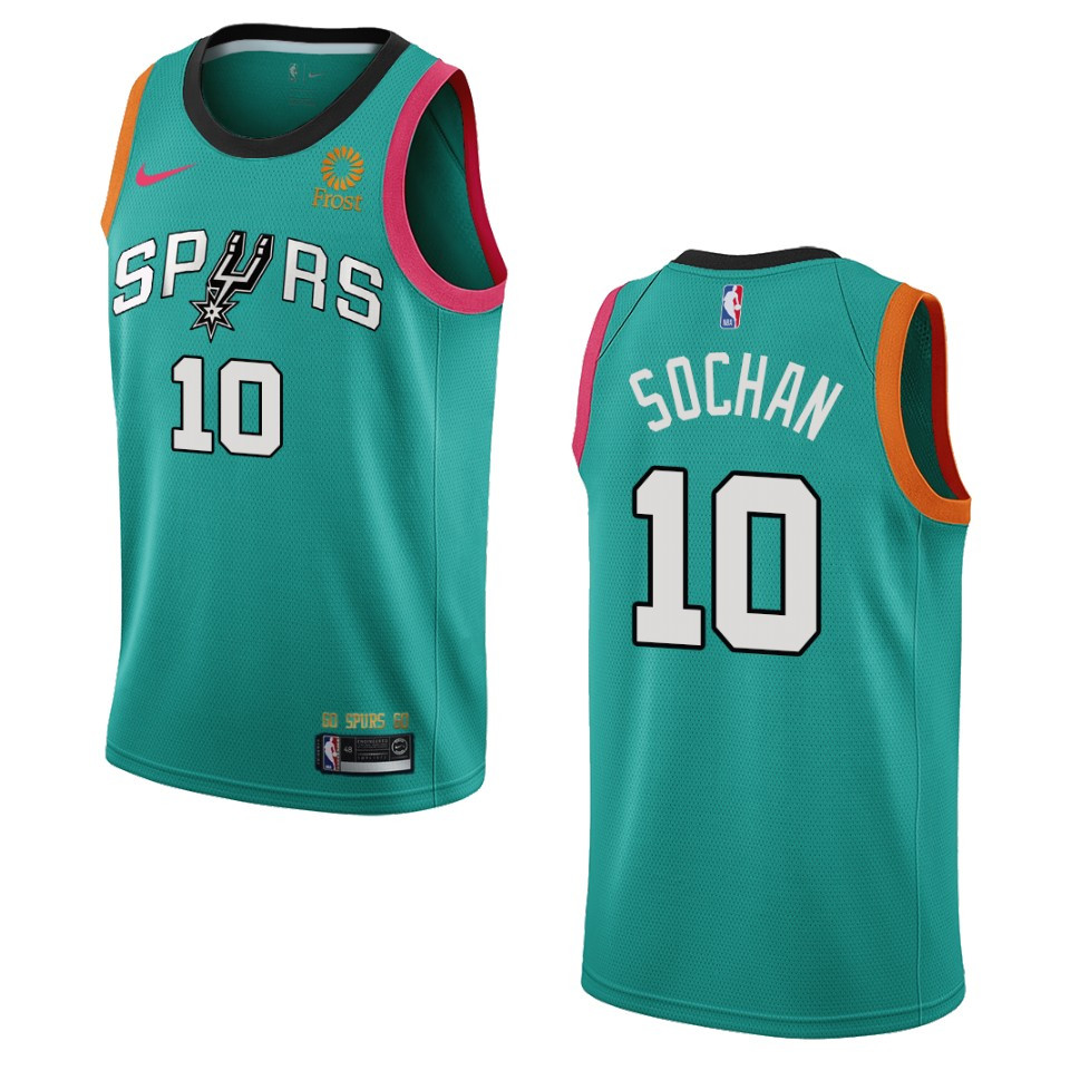 San Antonio Spurs Jeremy Sochan Teal City Edition 2022-23 Swingman Basketball Jersey
