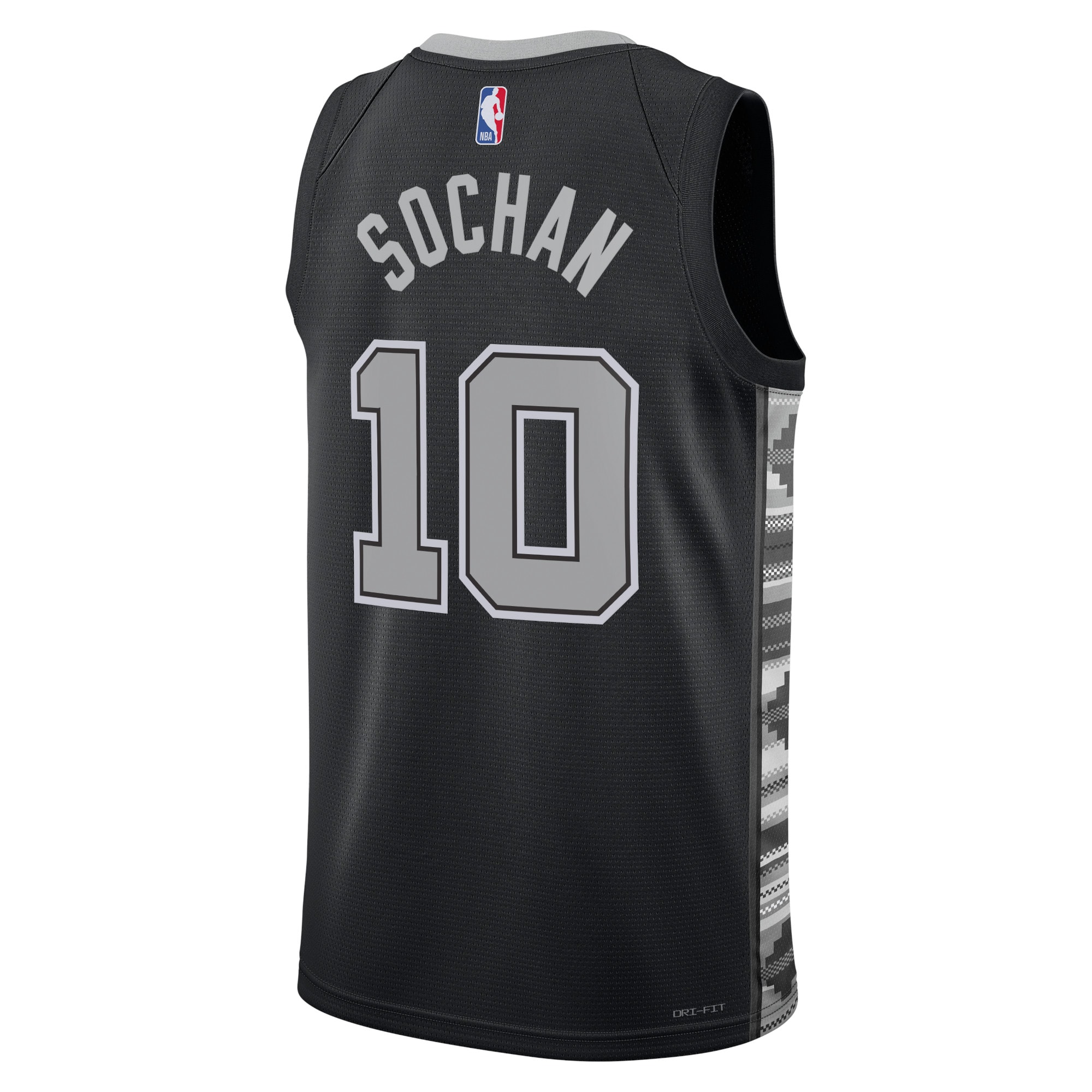 Alternative view of San Antonio Spurs Jordan Statement Edition Swingman Basketball Jersey - Black - Jeremy Sochan - Unisex - JS747 