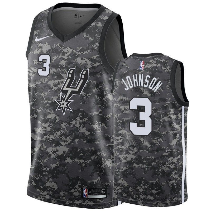 San Antonio Spurs Keldon Johnson 3 City Men's Basketball Jersey - JS498 