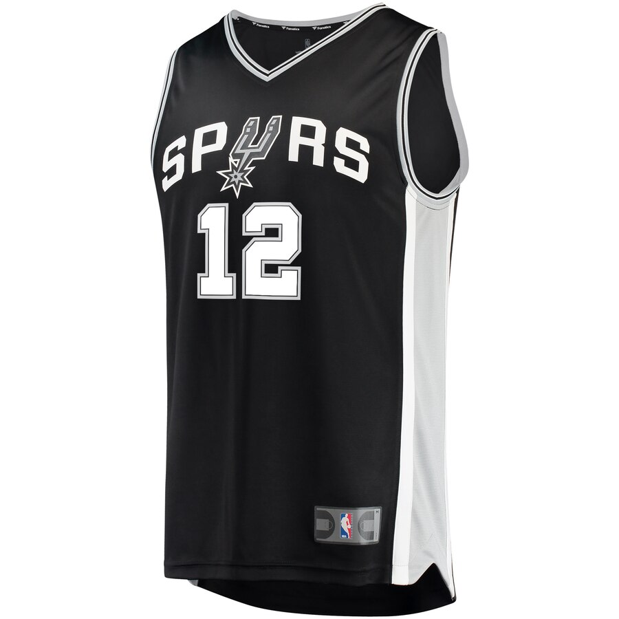 Alternative view of San Antonio Spurs Lamarcus Aldridge Fanatics Branded Youth Fast Break Player Basketball Jersey - Icon Edition - Black
