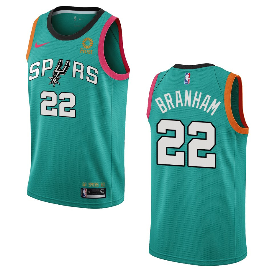 San Antonio Spurs Malaki Branham Teal City Edition 2022-23 Swingman Basketball Jersey