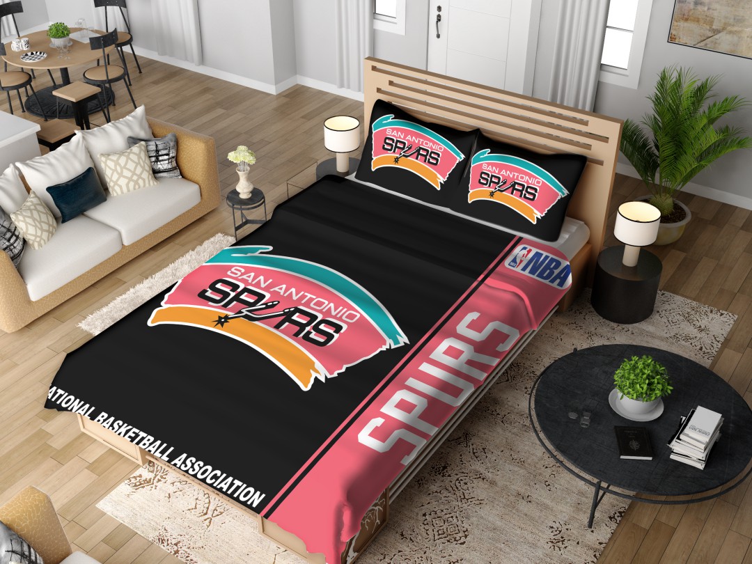 Alternative view of San Antonio Spurs NBA Basketball Bedding Set - Custom Bedding Set