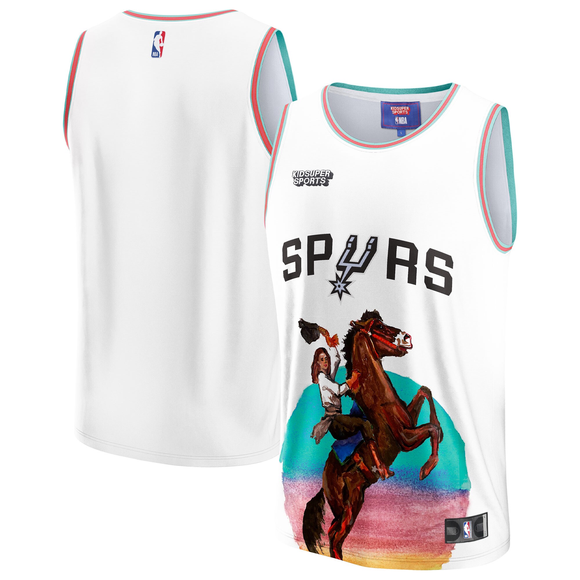 San Antonio Spurs Nba & Kidsuper Studios By Fanatics Unisex Hometown Basketball Jersey - White