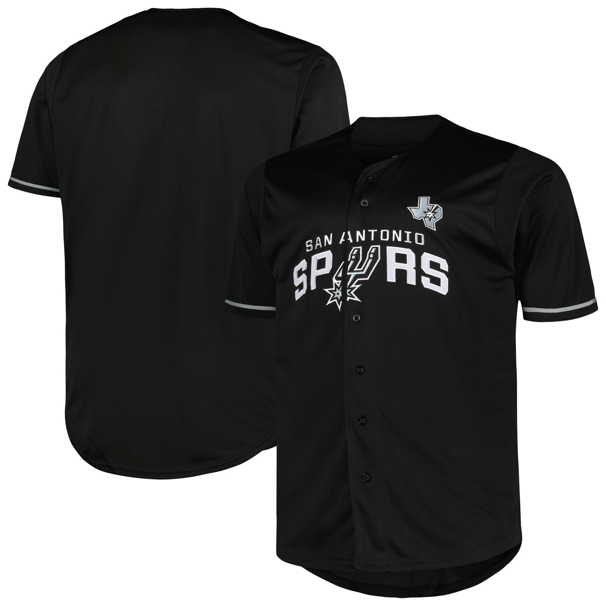 San Antonio Spurs Profile Big & Tall Pop Basketball Jersey - Black