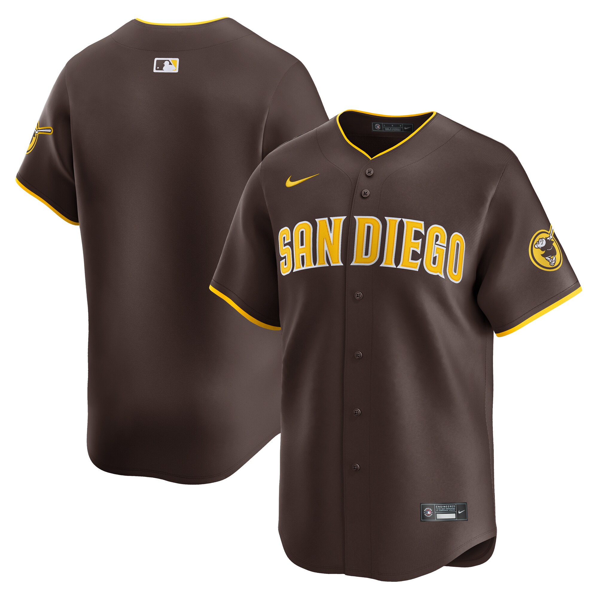 San Diego Padres Away Limited Baseball Jersey - Brown