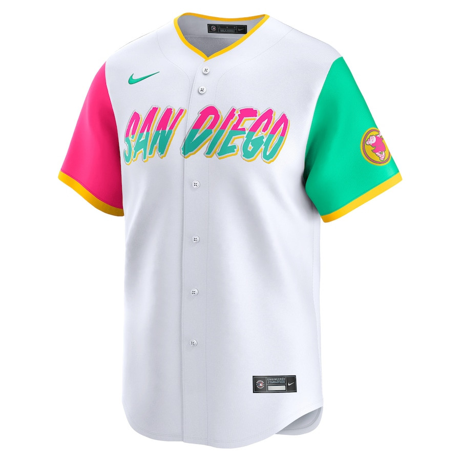 Alternative view of San Diego Padres City Connect Limited Men Baseball Jersey - White 