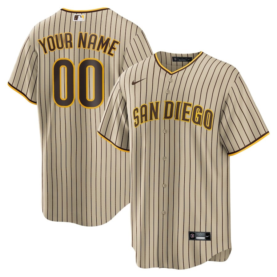 San Diego Padres Custom Alternate Men Baseball Jersey - Tan 