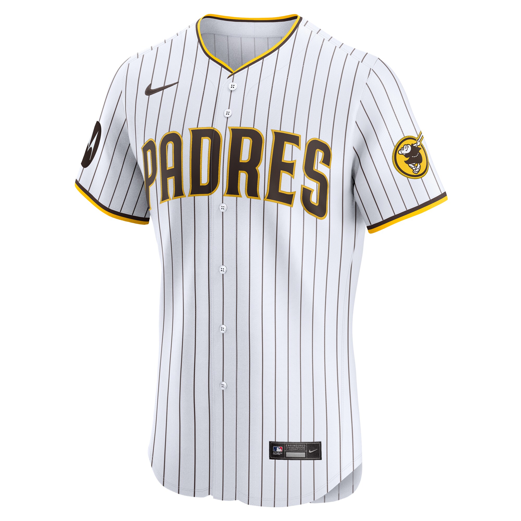 Alternative view of San Diego Padres Home Elite Patch Baseball Jersey - White