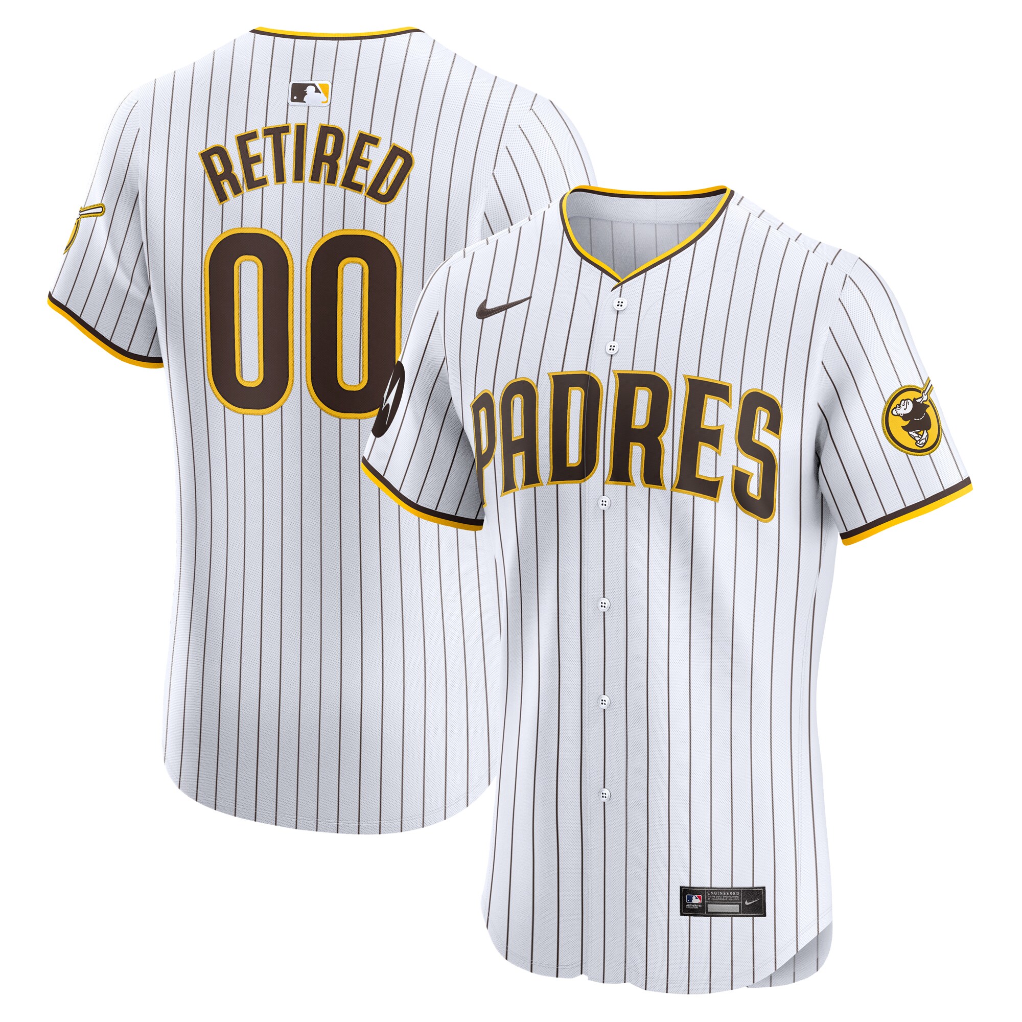 San Diego Padres Home Elite Pick-a-player Retired Roster Patch Baseball Jersey - White