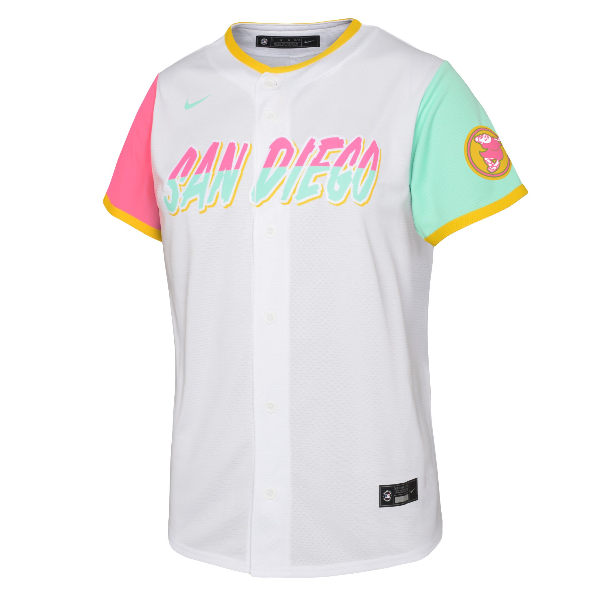 Alternative view of San Diego Padres Infant City Connect Replica Baseball Jersey - White