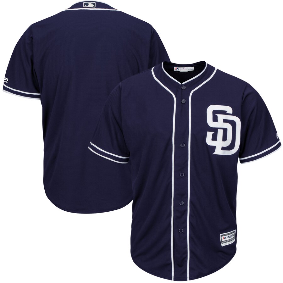 San Diego Padres Majestic Big And Tall Alternate Cool Base Replica Team Baseball Jersey - Navy