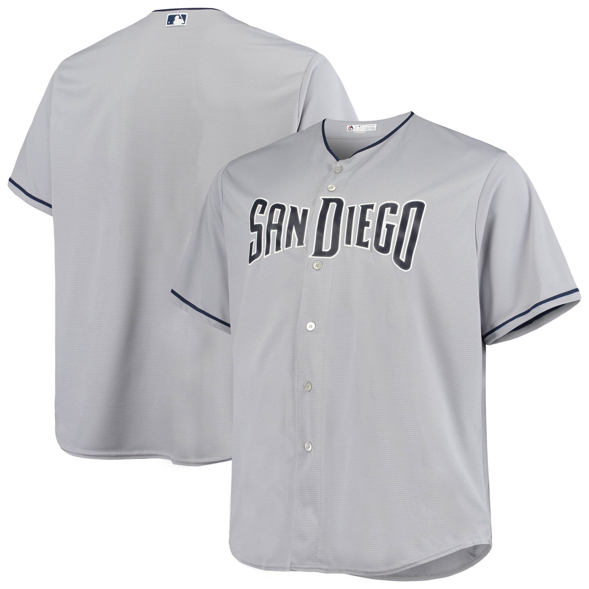 San Diego Padres Majestic Road Official Cool Base Baseball Jersey - Gray
