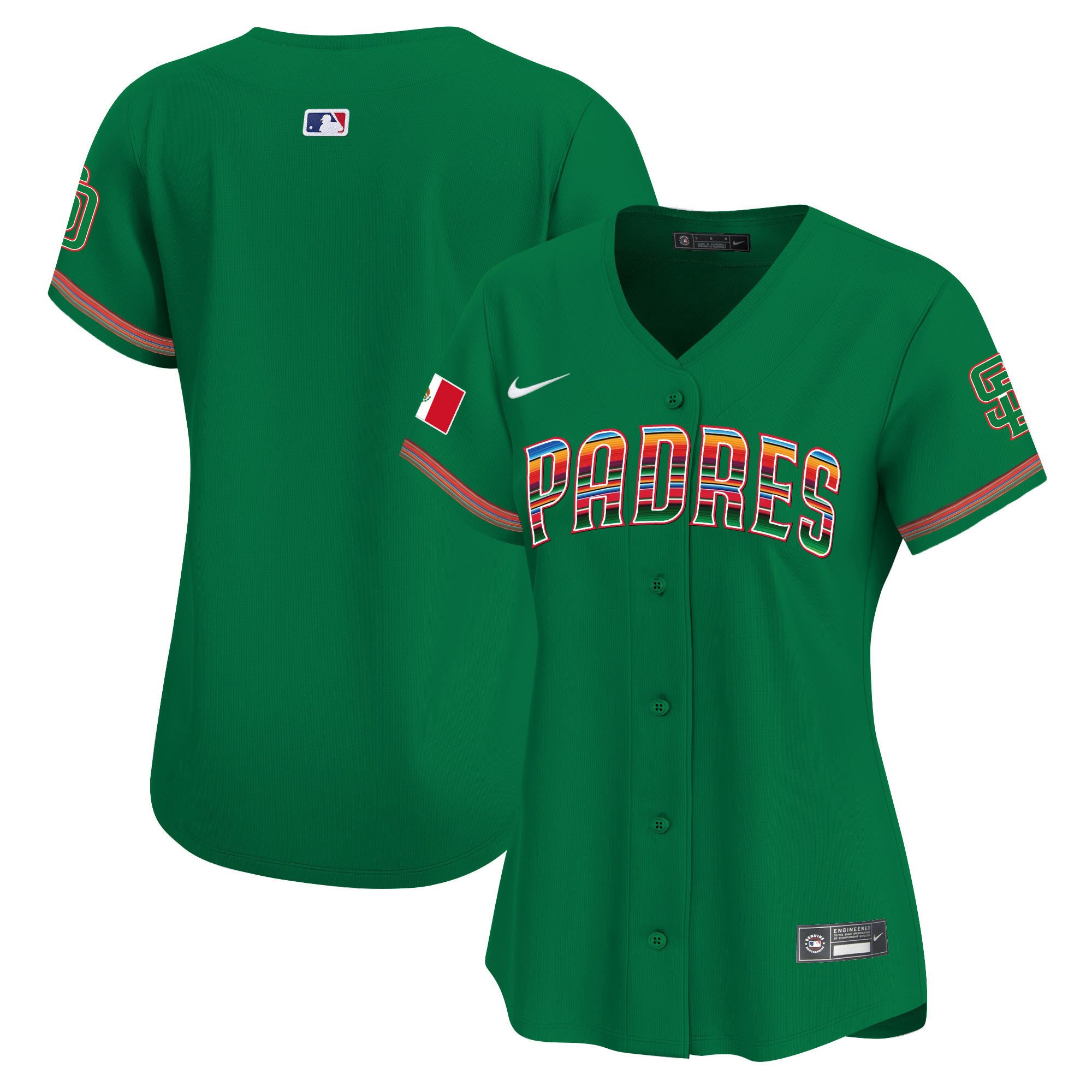 San Diego Padres Mexico Women Baseball Jersey - Green 