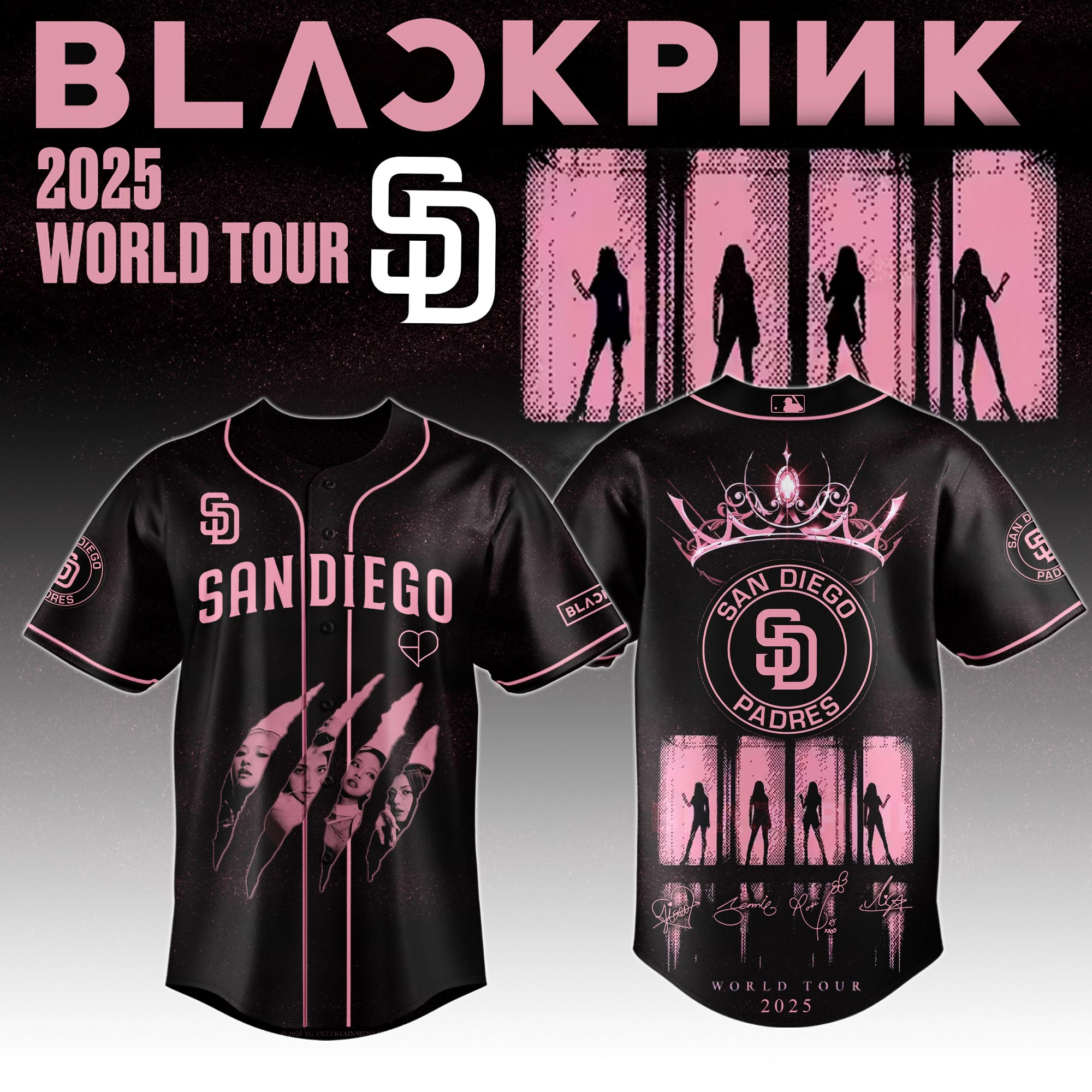 San Diego Padres Mlb X Blackpink All Star Custom Baseball Jersey