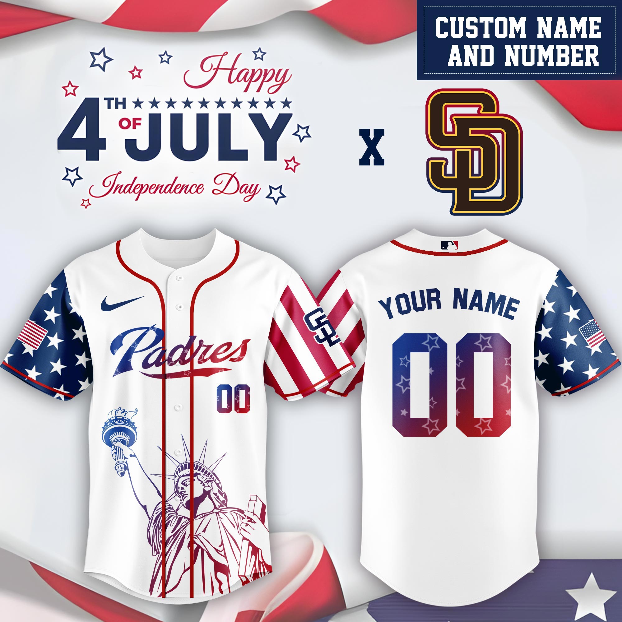 San Diego Padres Mlb X Bluey And Bingo Special Edition Custom Baseball Jersey 2025