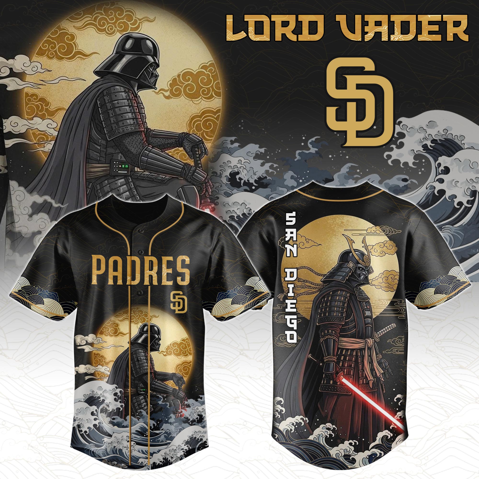 San Diego Padres Mlb X Star War Japanese Style Custom Baseball Jersey