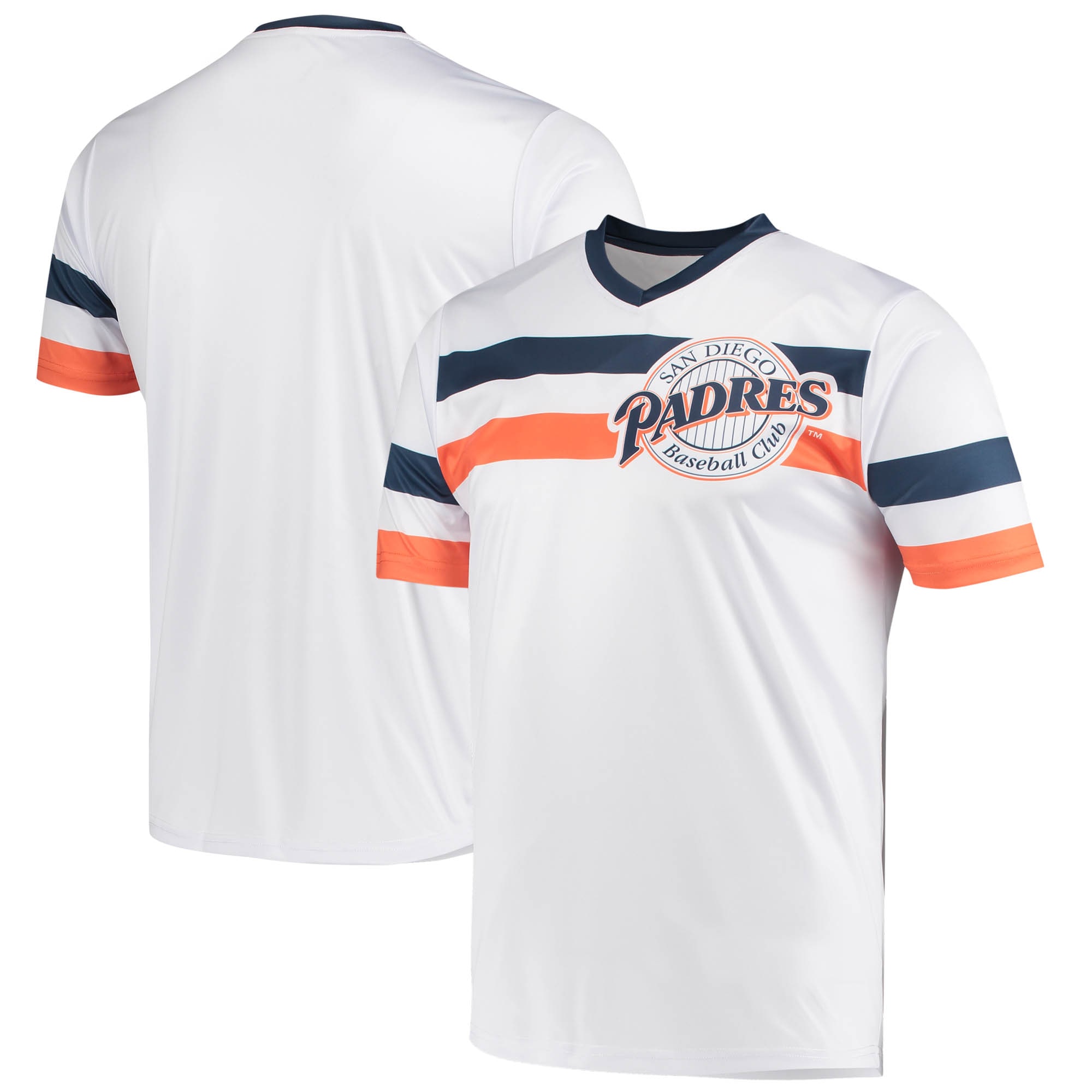 San Diego Padres Stitches Cooperstown Collection V-neck Baseball Jersey - White