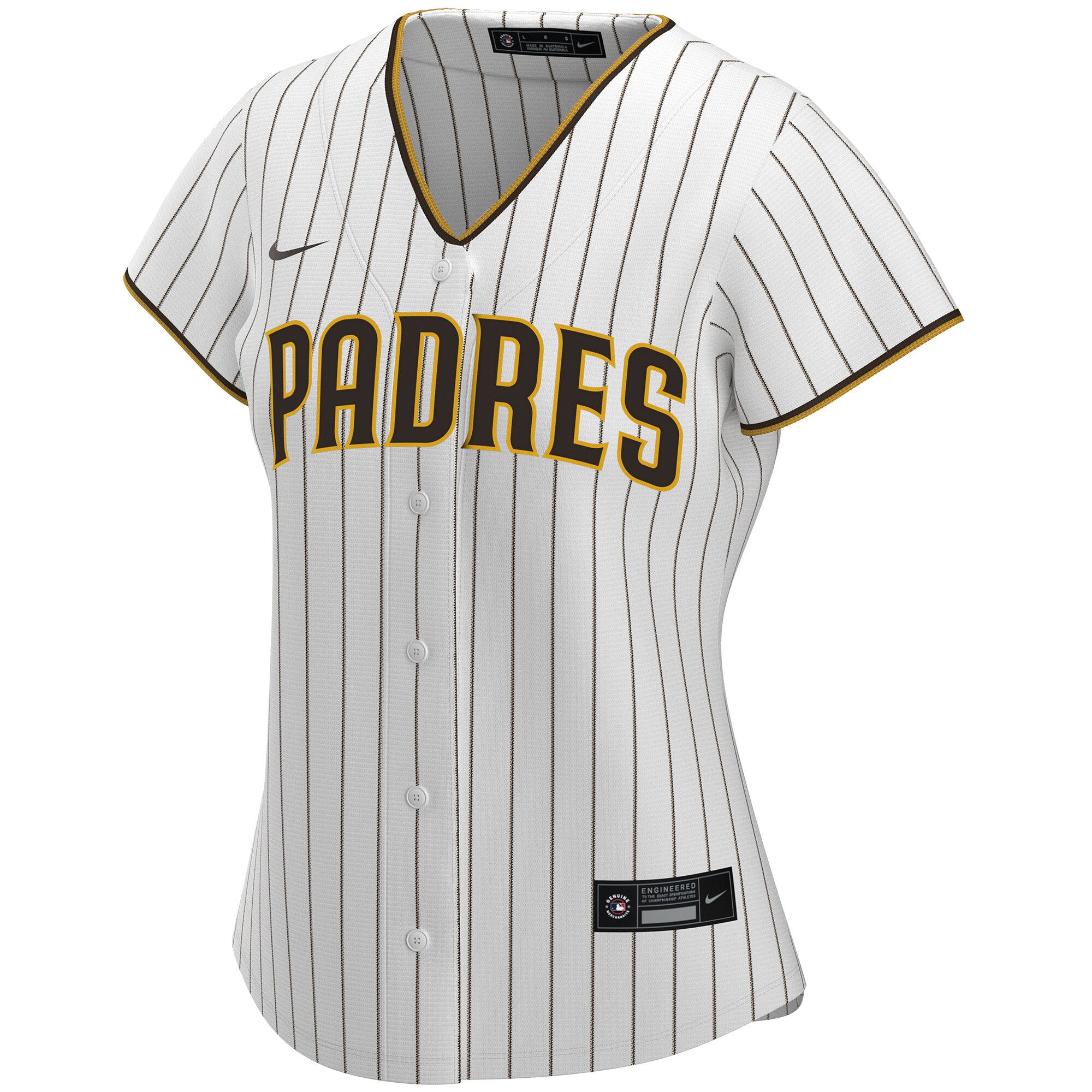 Alternative view of San Diego Padres Women's Home Replica Custom Baseball Jersey - White