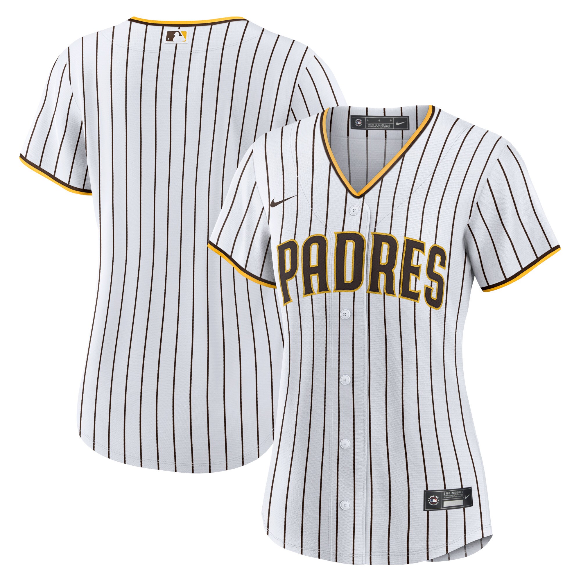 San Diego Padres Women’s Home Replica Team Baseball Jersey – White