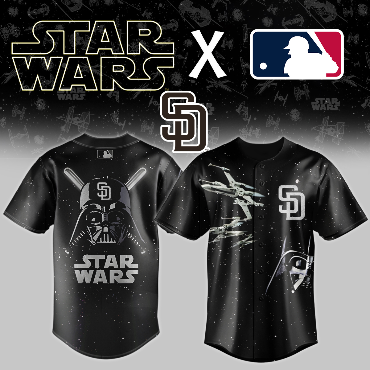 San Diego Padres X Star Wars Custom Baseball Jersey