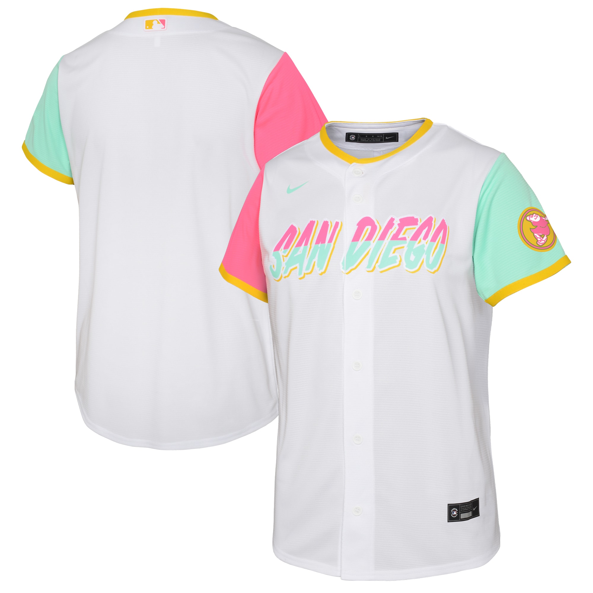 San Diego Padres Youth 2022 City Connect Replica Team Baseball Jersey - White