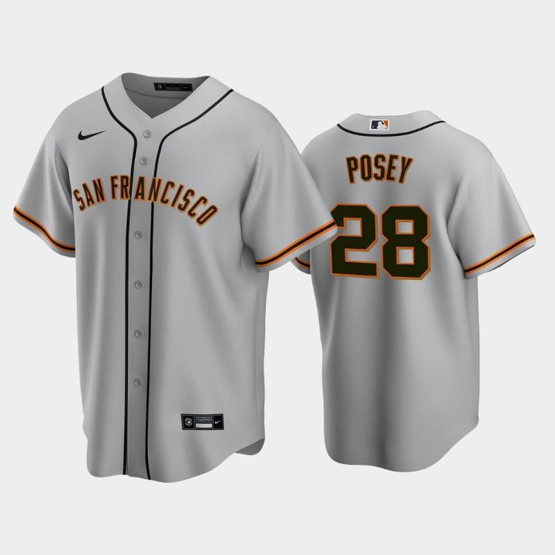 San Francisco Giants 28 Buster Posey Gray Road Baseball Jersey Baseball Jersey 