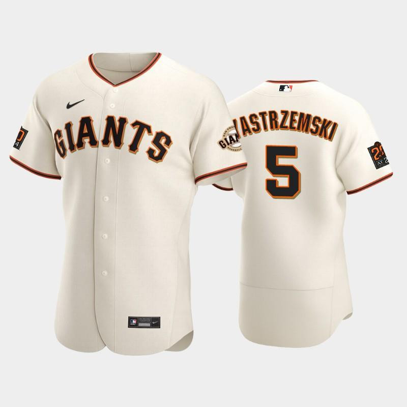 San Francisco Giants 5 Mike Yastrzemski Cream Home Baseball Jersey Baseball Jersey 