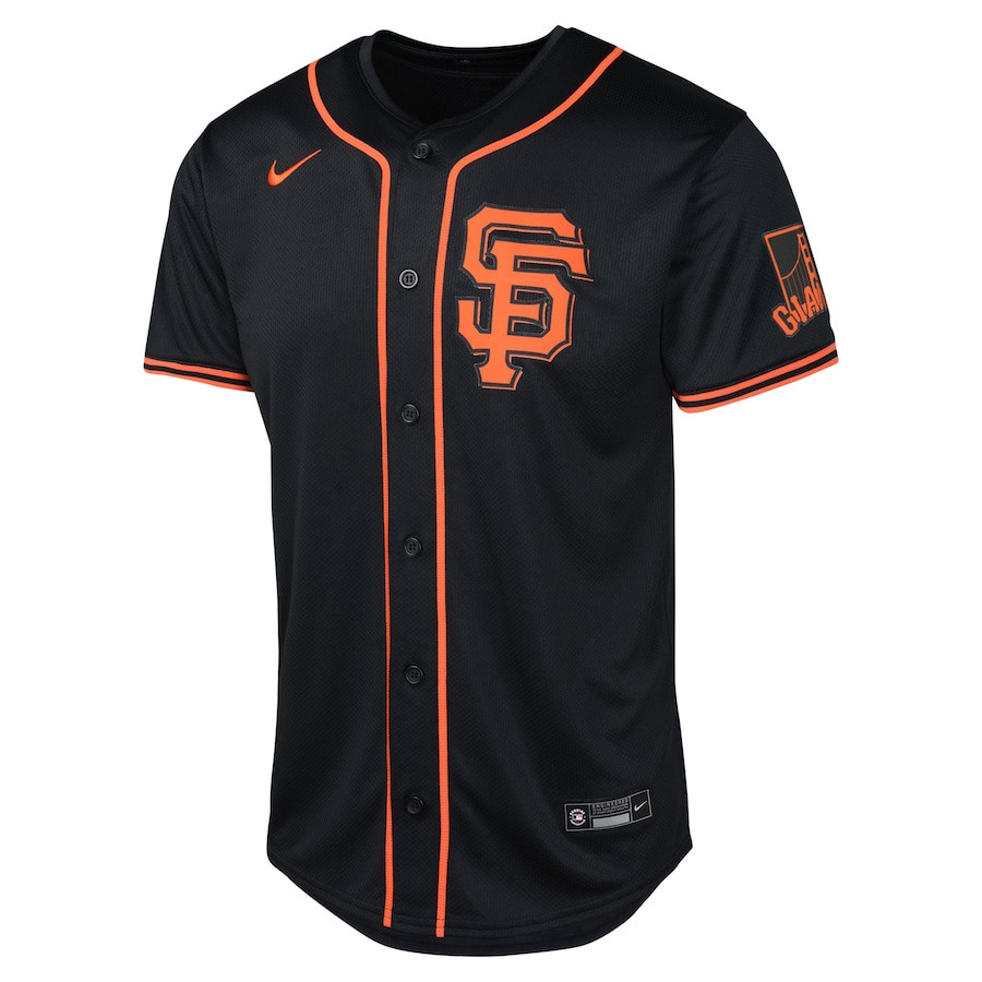 Alternative view of San Francisco Giants Alternate Limited YOUTH Baseball Jersey - Black 