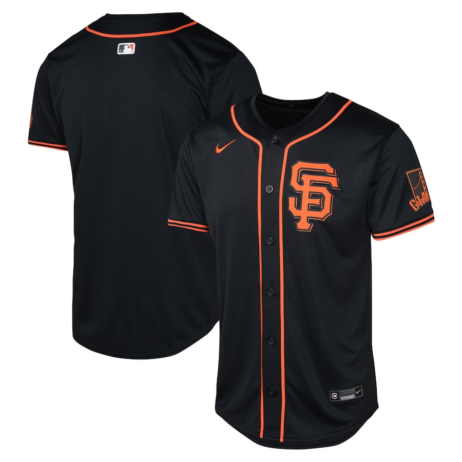 San Francisco Giants Alternate Limited YOUTH Baseball Jersey - Black 