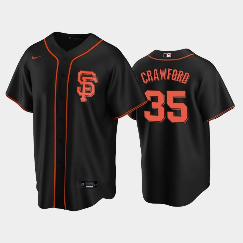 San Francisco Giants Black Alternate 35 Brandon Crawford Baseball Jersey Baseball Jersey 