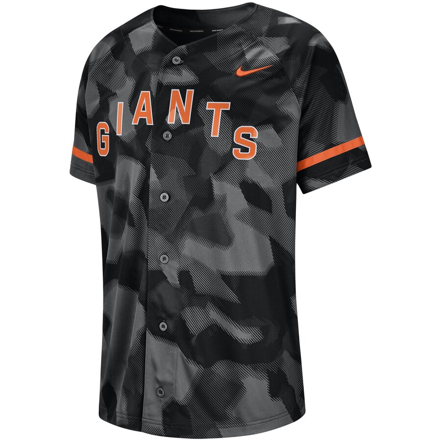 Alternative view of San Francisco Giants Camo Baseball Jersey – Black